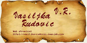 Vasiljka Rudović vizit kartica